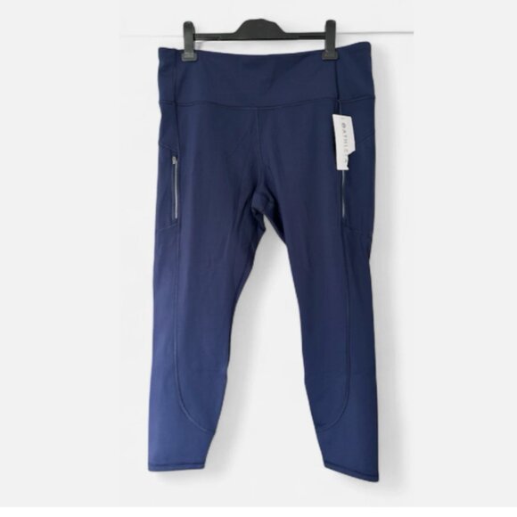 Athleta Rainier Tight Size 2X Navy Blue new with tags - Picture 2 of 7